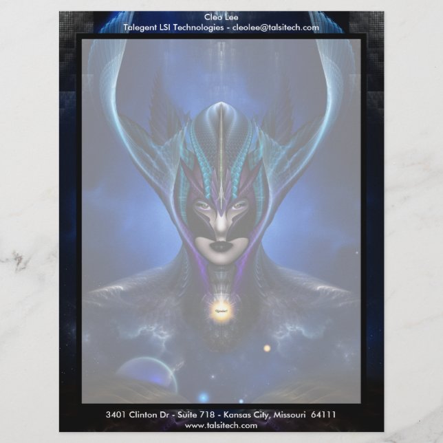 Membrete Taidushan Sai Shadow Blue Letterhead (Anverso)
