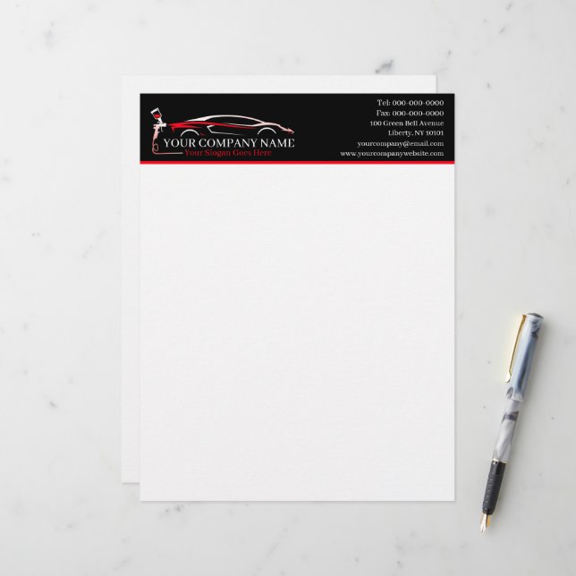 Membrete Taller de pintura de carrocería profesional automo (Anverso/Reverso In Situ)