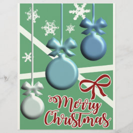 Membrete Tarjeta de Feliz Navidad con Árbol Festivo