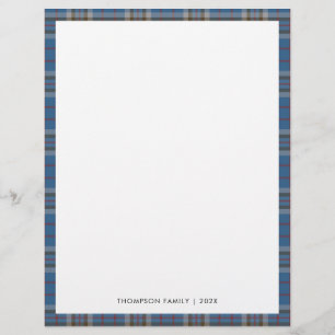 Membrete Tartan Plaid Rústico Elegante