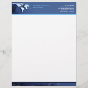Membrete Tech Globe Letterhead