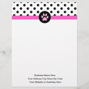 Membrete Tema de cuidado de mascotas Letras de moda
