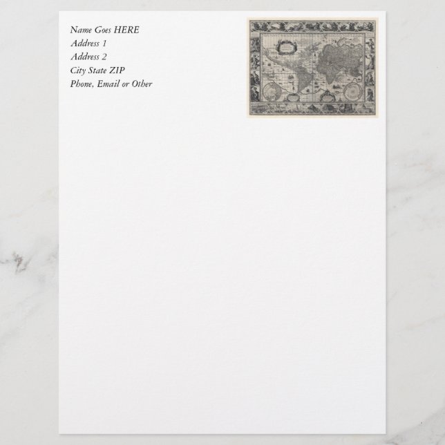 Membrete Terrarum del totius de Nova, mapa del mundo (Anverso)