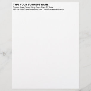 Membrete Texto de la placa negra alineado a la izquierda