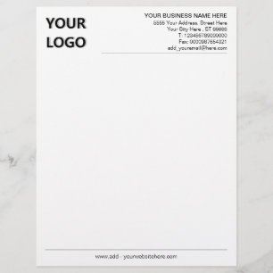Membrete Texto de logotipo comercial personalizado para mem