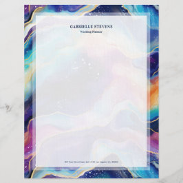 Membrete Textura agate purpurina arcoiris estética