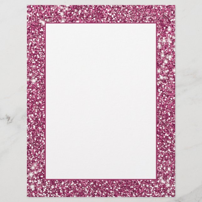 Membrete Textura gráfica de brillo rosa falso (Anverso)