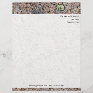 Membrete Textura personal de la roca con el remite