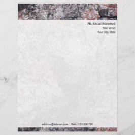 Membrete Textura personalizada de la roca con el remite