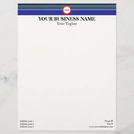 Membrete Three Blue Lines