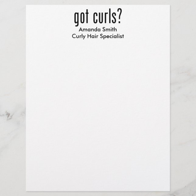 Membrete ¿Tienes Curls? (Anverso)