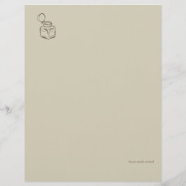 Membrete Tinte Academia Oscura – Biblioteca Vintage Minimal