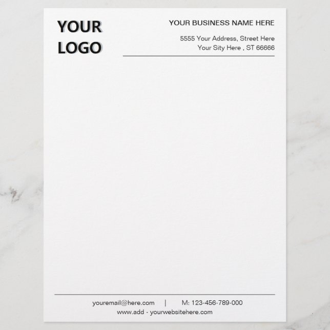 Membrete Titular de la información de la dirección del logo (Anverso)