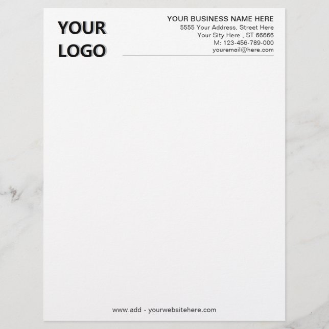 Membrete Titular de la información de la dirección del logo (Anverso)