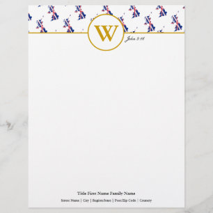 Membrete Titular de mapa personalizado UNION JACK UK