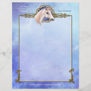 Membrete Titular de Unicorn Dreams Fantasy