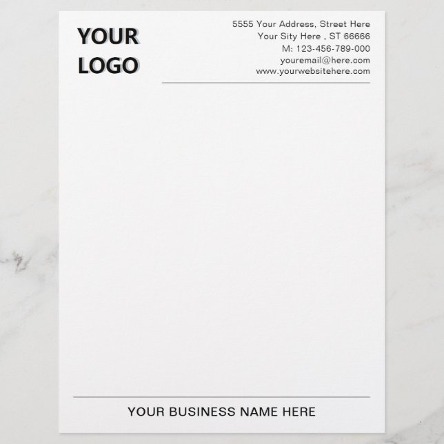 Membrete Titular del logotipo de dirección profesional (Anverso)