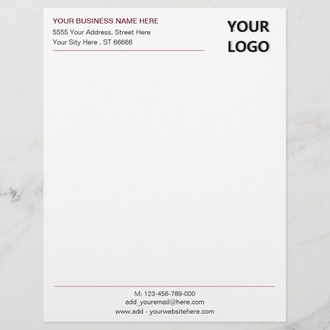Membrete Titular personalizado de Office con logotipo profe (Anverso)