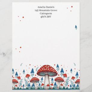 Membrete Toadstool caprichoso personalizado