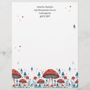 Membrete Toadstool caprichoso personalizado