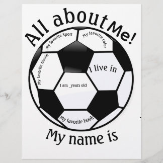 Membrete Todo sobre mí! Balón de fútbol
