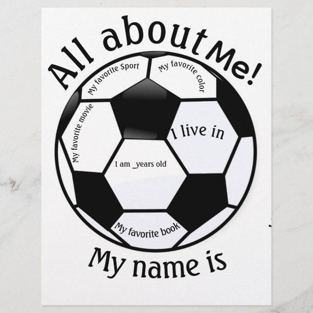 Membrete Todo sobre mí! Balón de fútbol (Anverso)