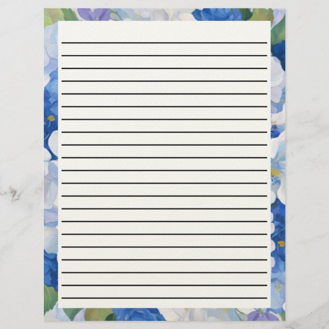 Membrete Tonos de las flores azules (Anverso)