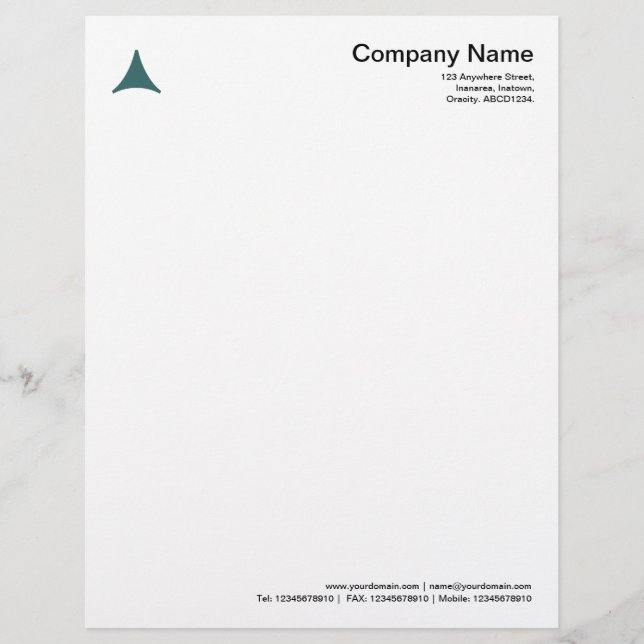 Membrete Triángulo curvo - Verde mosca (Anverso)