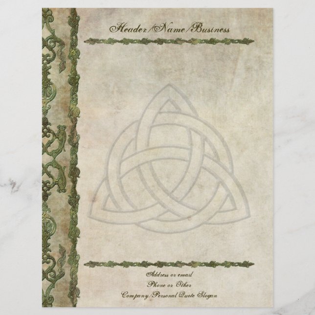 Membrete Triquetra natural (Anverso)