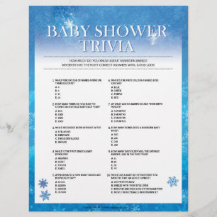 Membrete Trivia para bebés [Azul nevado]