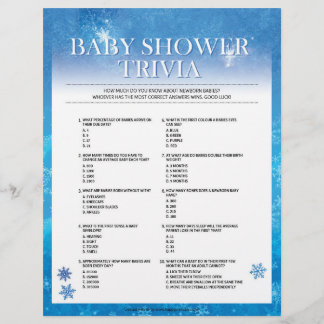 Membrete Trivia para bebés [Azul nevado]