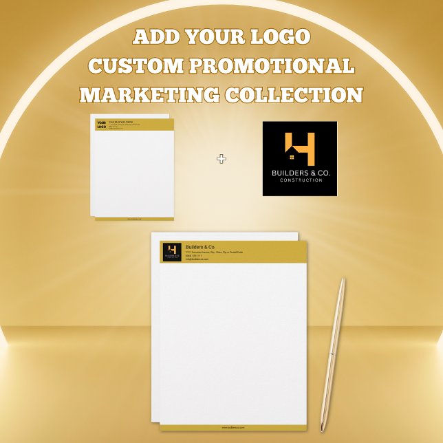 Membrete Tu Logo Empresarial Personalizado Oro (Subido por el creador)