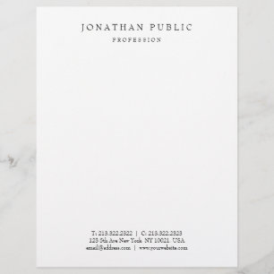Membrete Tu Texto Personalizado Plantilla Moderna Simple Bl