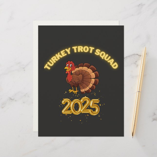 Membrete Turkey Trot Squad 2025 (Anverso/Reverso In Situ)