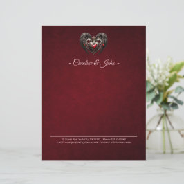 Membrete Un impresionante corazón gótico