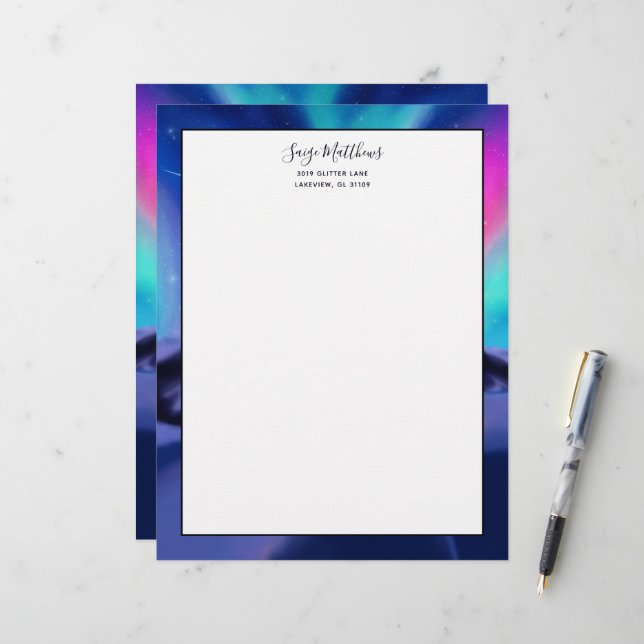 Membrete Un Millón de Aurora Dreams Letterhead (Anverso/Reverso In Situ)