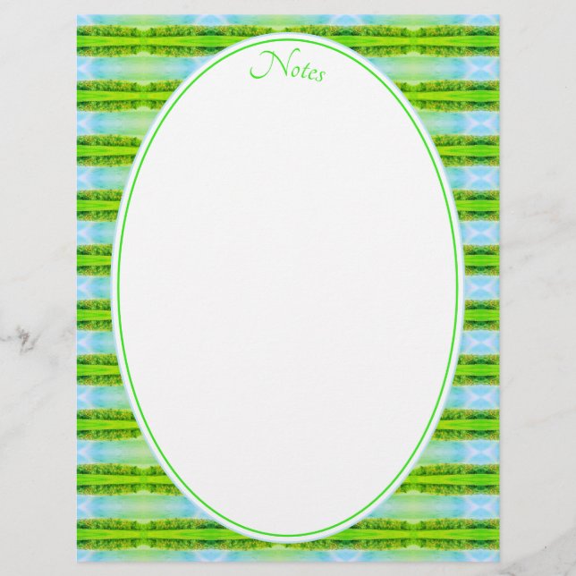 Membrete Verde anime y azul (Anverso)
