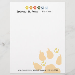 Membrete Veterinario del cuidado animal del canguro del