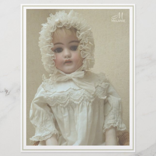 Membrete Vieja Chica victoriana personalizada (Anverso)