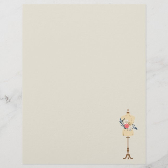 Membrete Vintage Floral (Anverso)