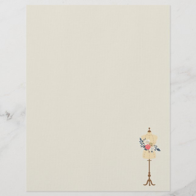 Membrete Vintage Floral (Anverso)