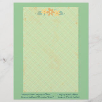 Membrete Vintage floral de encargo