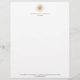 Membrete VINTAGE MODERNISTA INTERIOR DISEÑADOR Letterhead