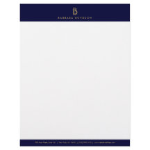 VINTAGE ORO MODERNO Y NAVY LOGO MONOGRAM INICIAL