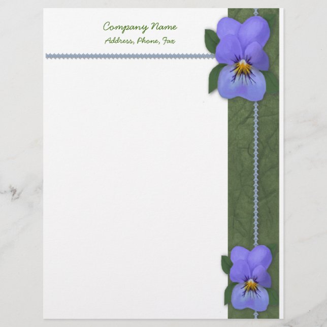 Membrete Violets Letterhead (Anverso)