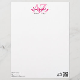 Membrete Viva la Magenta moderna Moda negrita Personalizado