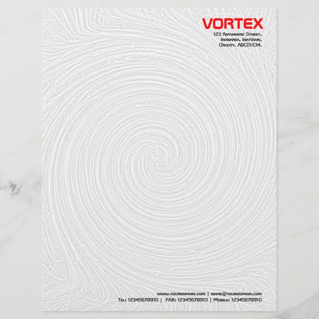 Membrete Vortex - de blanco a gris (Anverso)