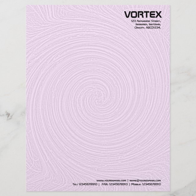 Membrete Vortex - Rosa (Anverso)