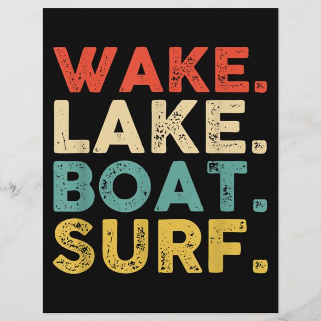 Membrete Wake Surfing Wake Surf Wake Surfing Rope Wake Surf (Anverso)