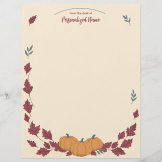 Membrete Whispers Of Fall Unlined Letterhead